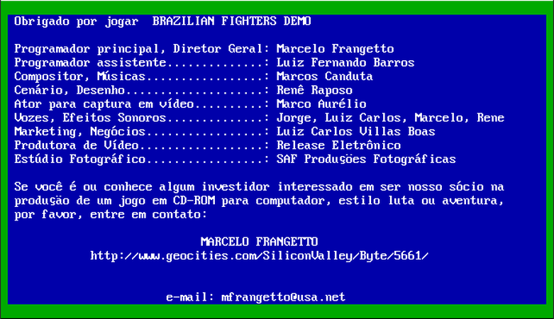 The Enemy - Brazilian Fighters: o jogo de luta brasileiro dos anos