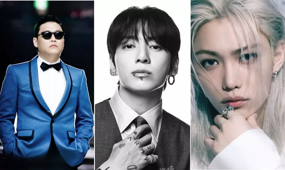 PSY, JungKook e Felix (Reprodução)