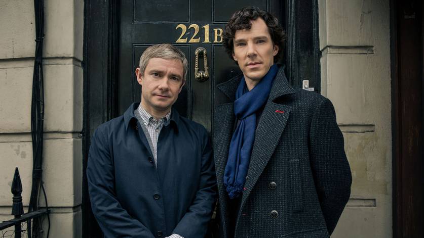 Benedict Cumberbatch e Martin Freeman em Sherlock