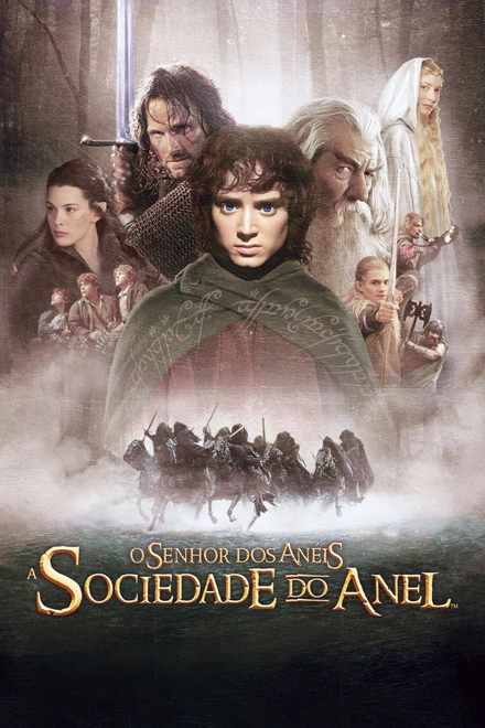Pôster oficial de O Senhor dos Anéis: A Sociedade do Anel