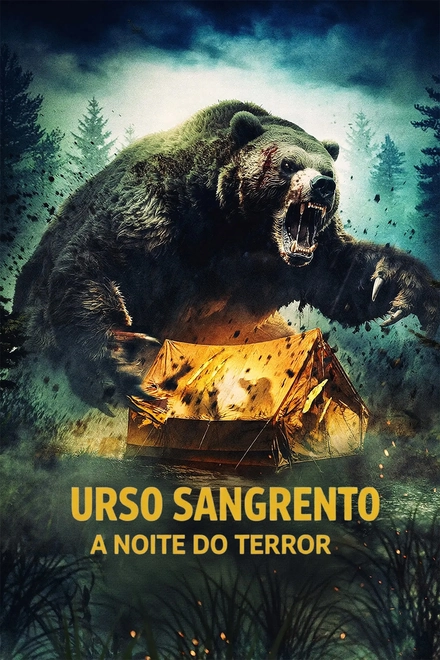 Pôster oficial de Urso Sangrento: A Noite do Terror