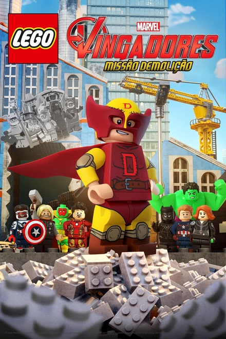 Pôster oficial de LEGO Marvel Vingadores: Missão Demolição