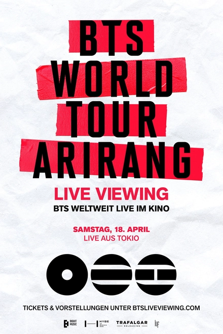 Pôster oficial de BTS World Tour 'Arirang' in Japan: Live Viewing