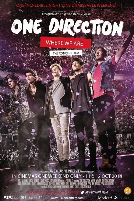 Pôster oficial de One Direction: Where We Are - The Concert Film