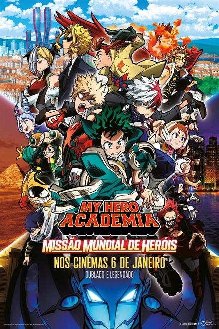 Pôster oficial de My Hero Academia: Missão Mundial de Heróis