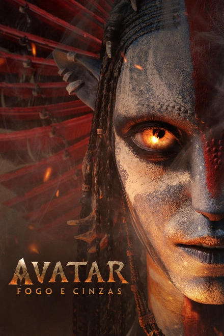 Pôster oficial de Avatar: Fogo e Cinzas