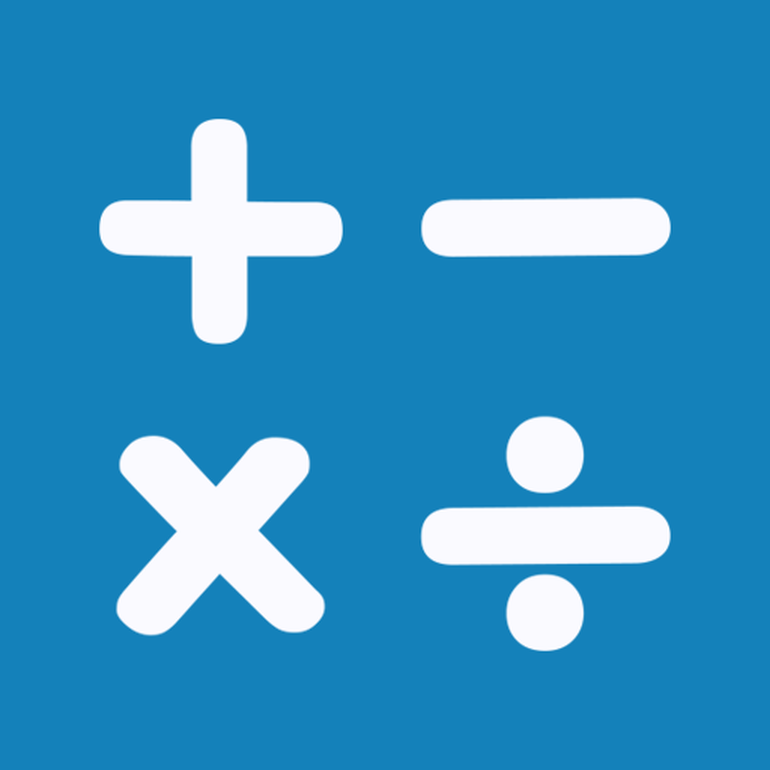 Logo de Math Workout com sinais de adição, subtração e mais.
