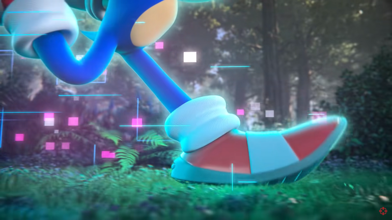 Sonic correndo em teaser do jogo.