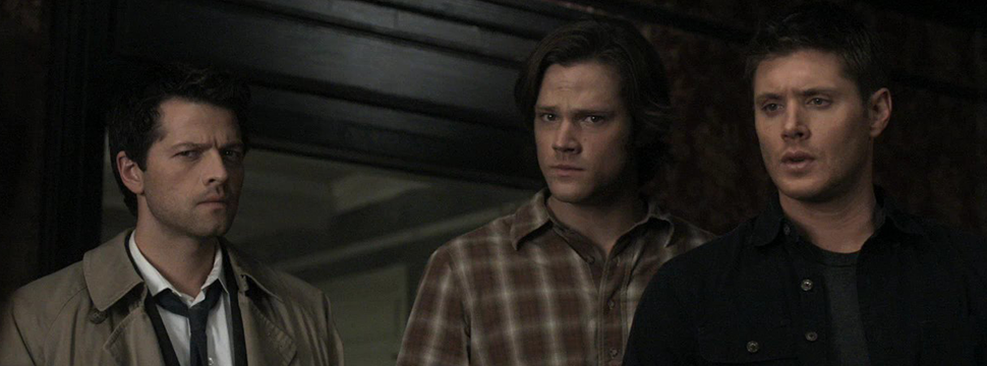 Jensen Ackles, Misha Collins e Jared Padalecki em Supernatural/CW