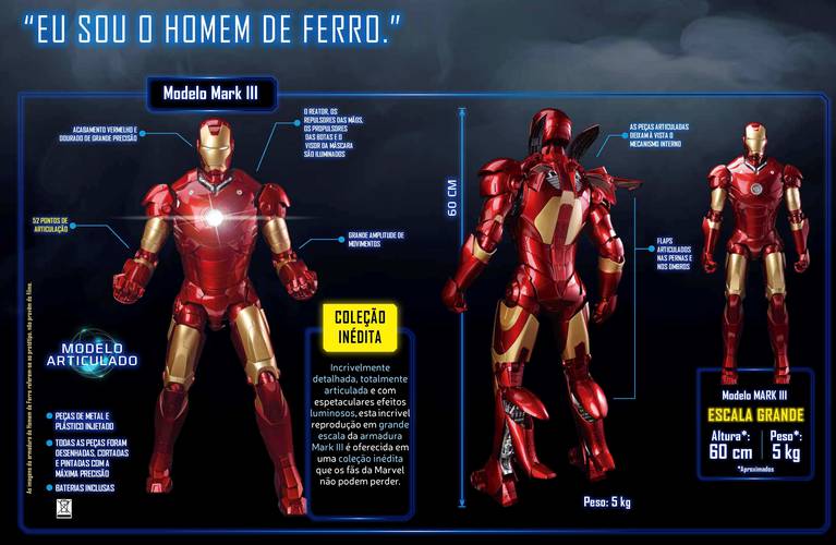 Imagem promocional de colecionável do Homem de Ferro