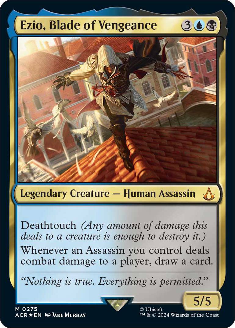 Imagem da coleção de Assassin's Creed de Magic: The Gathering