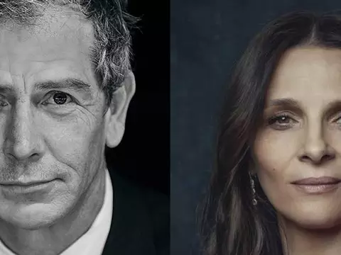 Ben Mendelsohn e Juliette Binoche (Montagem/Divulgação/AppleTV+)