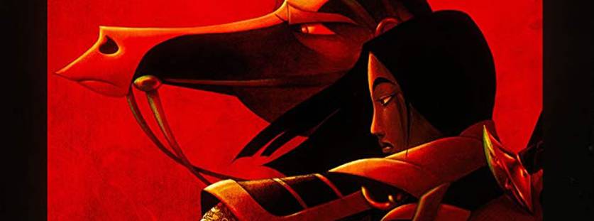 Capa da animação de Mulan, de 1998