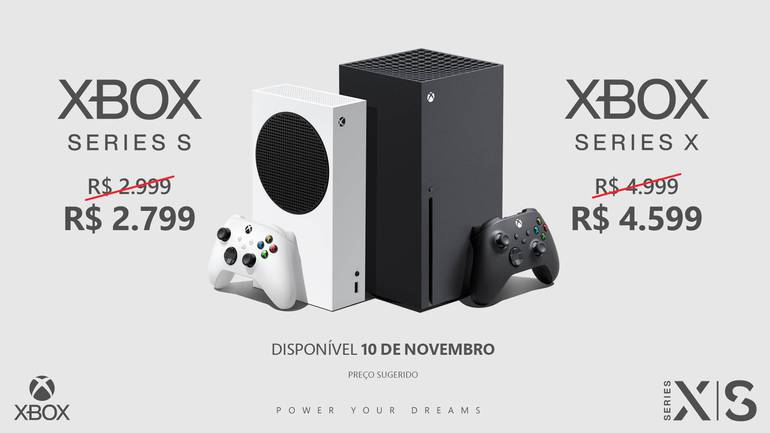 Novos preços de Xbox Series X|S