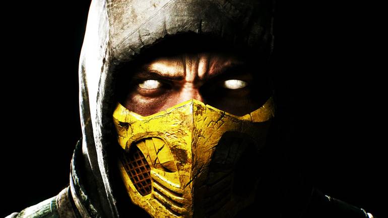 Scorpion com a clássica máscara amarela.