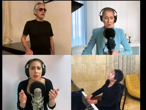Encerramento do Together at Home com Lady Gaga, John Legend, Celine Dion, Andrea Bocelli e o pianista Lang Lang