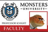Universidade Monstros carteirinha Knight