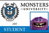 Universidade Monstros carteirinha de estudante Art