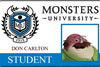 Universidade Monstros carteirinha de estudante Don