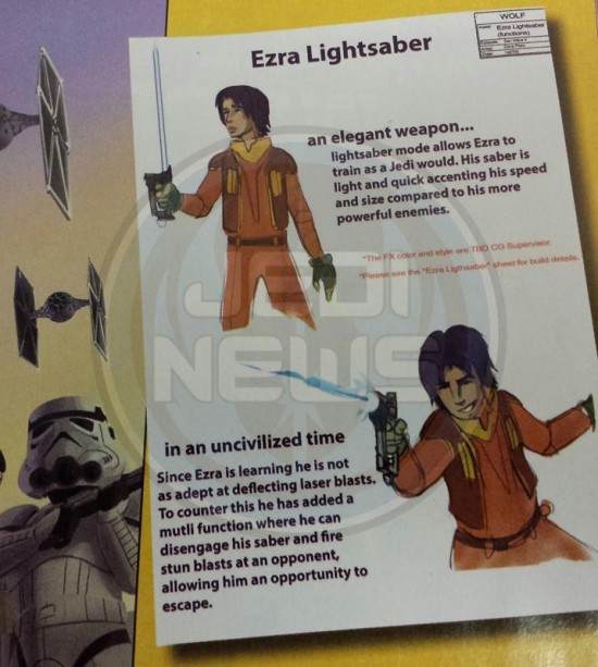 Star Wars Rebels sabre de luz do Ezra