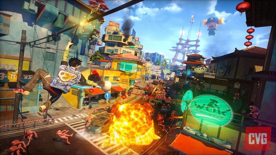 Sunset Overdrive - BGS 2014  Sem se levar a sério, Sunset Overdrive tem  ação sobrecarregada em mundo colorido - The Enemy