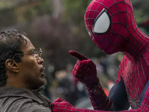 Jamie Foxx e Andrew Garfield em O Espetacular Homem-Aranha 2/Sony