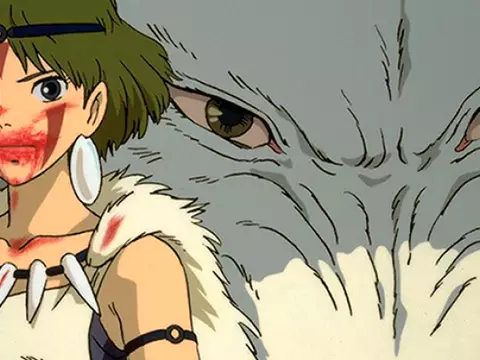 Detalhe do pôster de Princesa Mononoke (Reprodução)