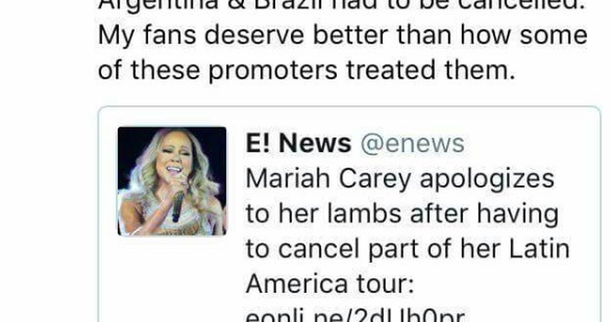 Mariah Carey cancela show em Curitiba ''por questões técnicas