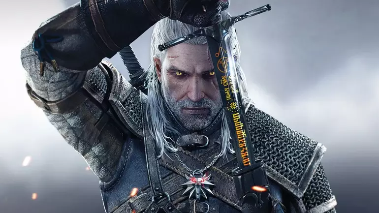 Geralt saca espada.