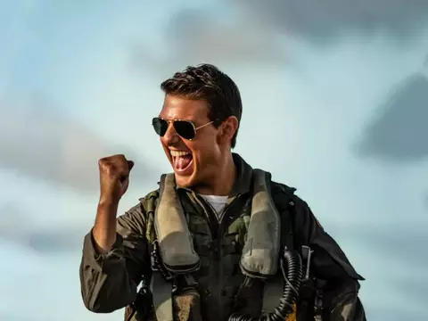 Tom Cruise em cena de Top Gun: Maverick (Paramount/Divulgação)