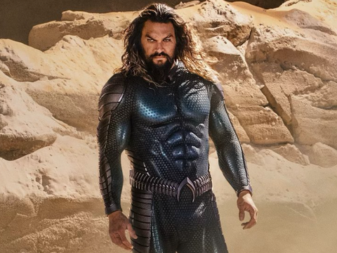 Jason Momoa como Arthur Curry, o Aquaman, em cena de Aquaman and the Lost Kingdom (Warner Bros./Divulgação)