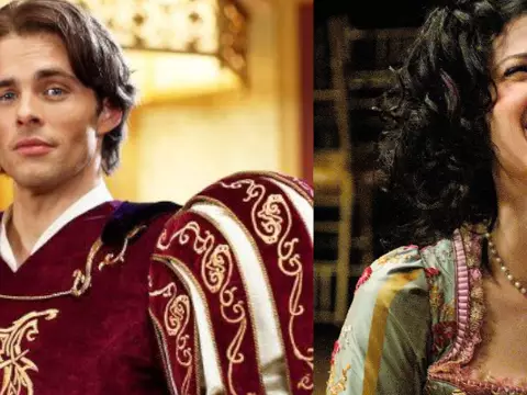 James Marsden e Idina Menzel em Encantada (2007)