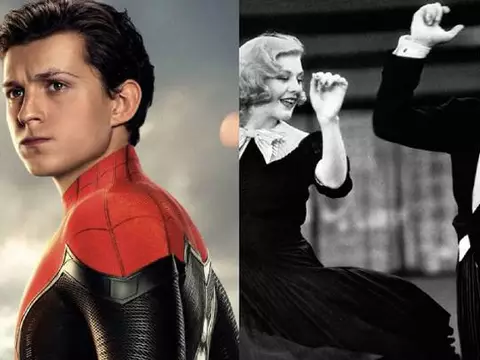 Tom Holland e Fred Astaire (Reprodução/Montagem Omelete)