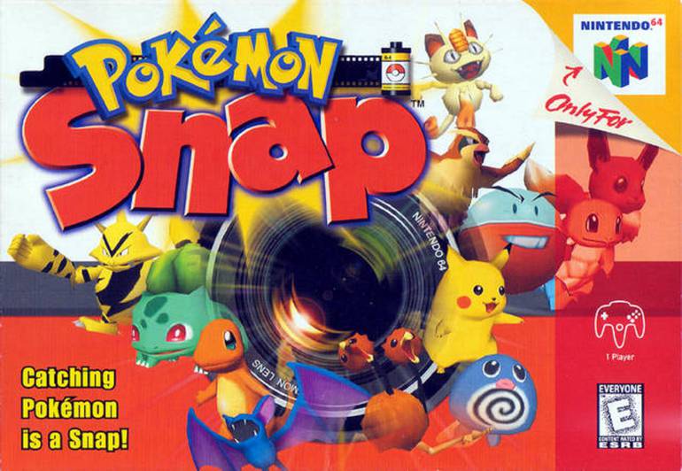 Capa de Pokémon Snap de Nintendo 64. 