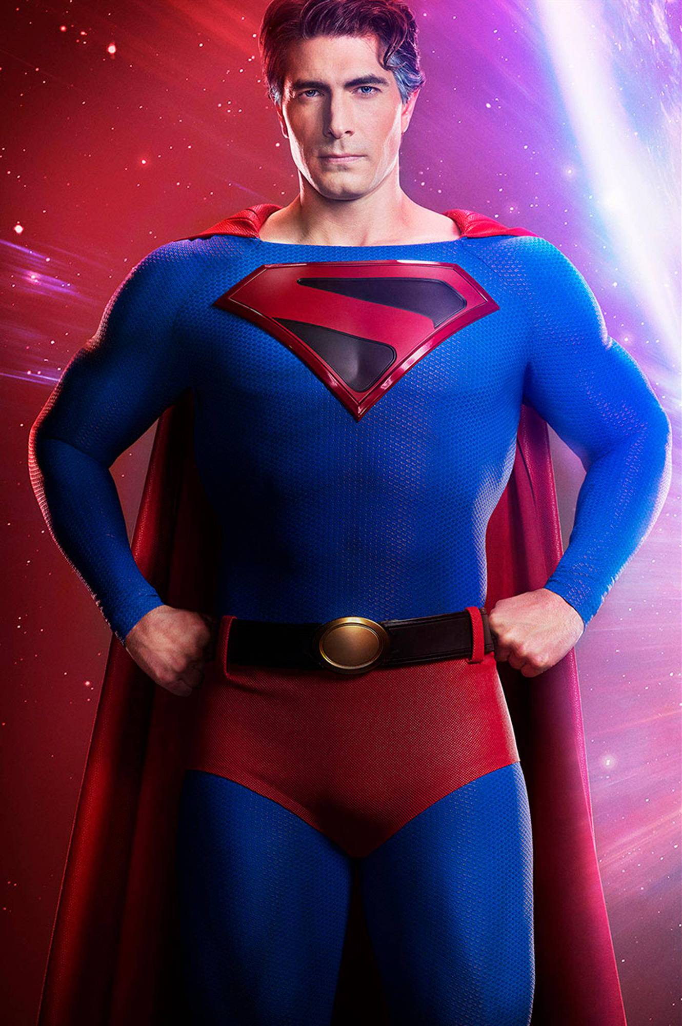Brandon Routh como Superman em Crise nas Infinitas Terras