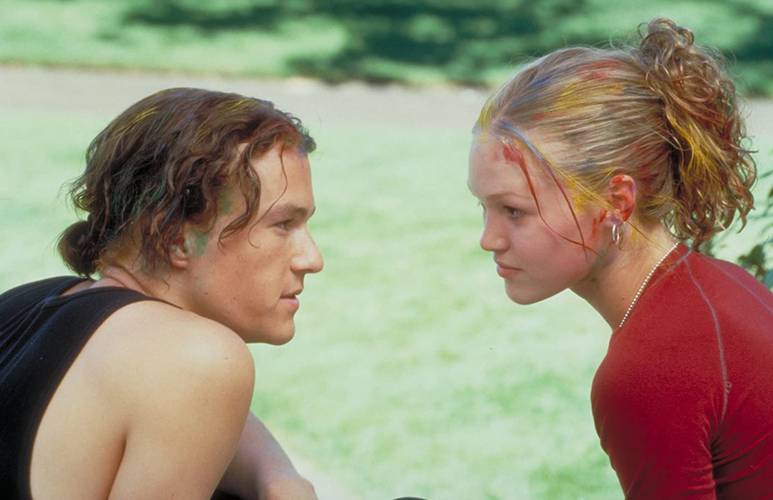 Heath Ledger e Julia Stiles em 10 Coisas que eu Odeio em Você