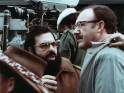 Francis Ford Coppola e Gene Hackman no set de A Conversação (Reprodução)