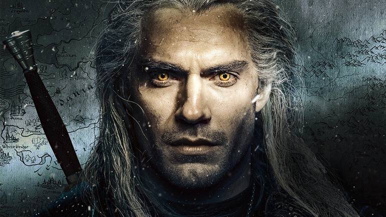 Geralt na série de The Witcher.