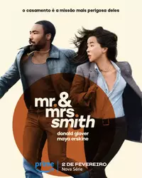Donald Glover e Maya Erskine em cena da série Sr. e Sra. Smith