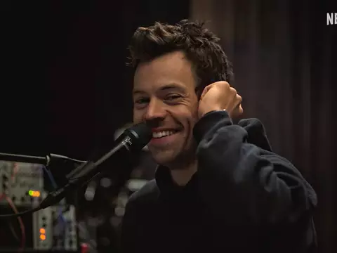 Foto de Harry Styles no especial Harry Styles: Uma Noite em Manchester/Reprodução