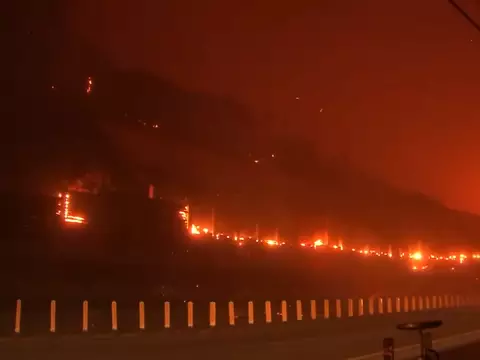 Imagem do incêndio em Los Angeles