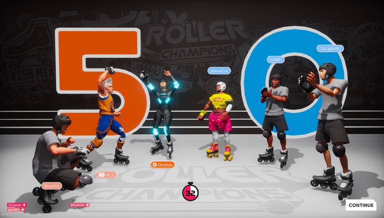 Shooting Roller Champions gameplay. 
