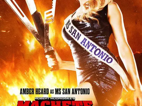 Machete Mata | Amber Heard mostra suas armas no novo pôster