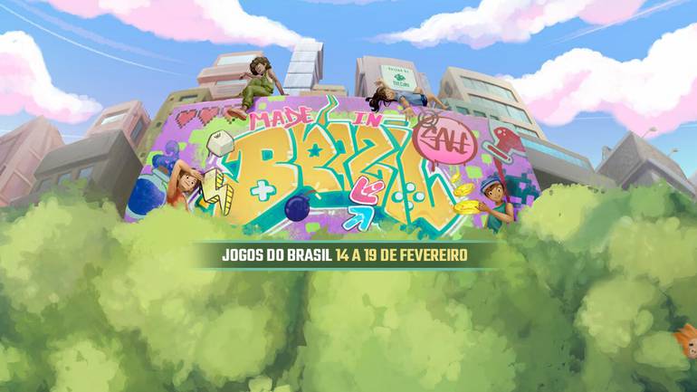 Imagem da promoção Made in Brazil da Steam