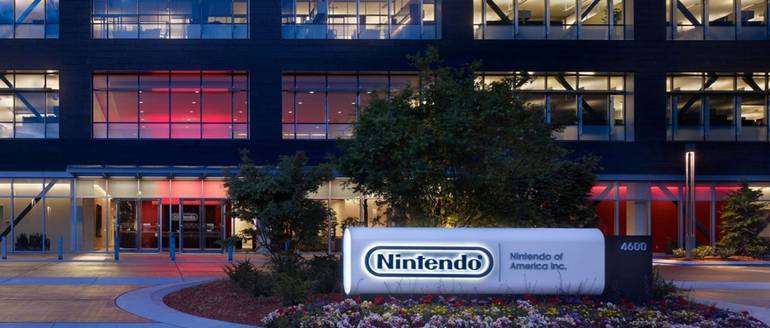 Fotografia mostra a frente do prédio sede da Nintendo das Américas