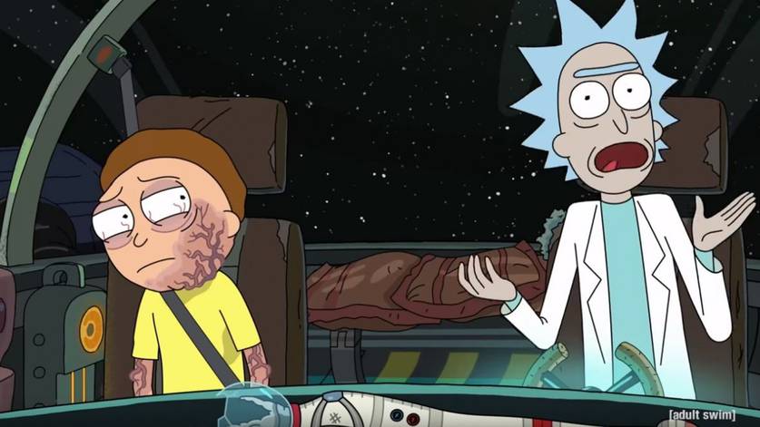 Cena da animação Rick and Morty/Adult Swim