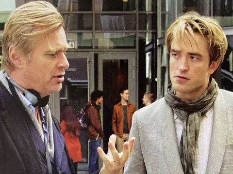 Christopher Nolan e Robert Pattinson, nos bastidores de Tenet