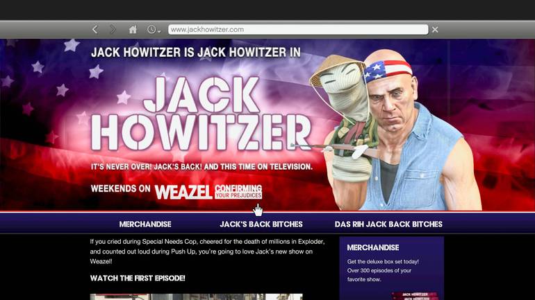 Site de Jack Howitzer em GTA 5.