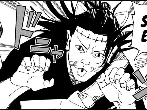 Kenjaku assume a forma de um gato.