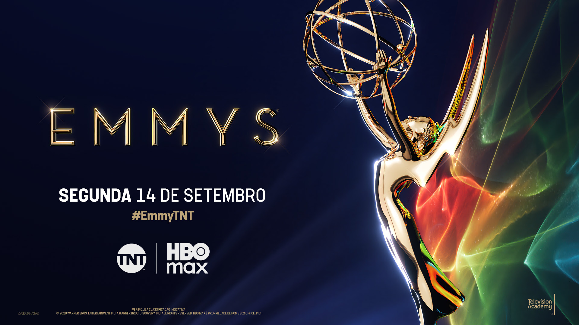 Imagem ilustrativa sobre Emmy 2026: The Crown conquista Série Dramática e Megan Stalter surge vestida de estatueta